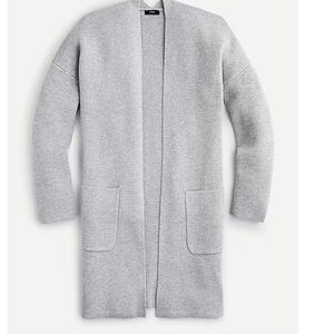 J Crew Open-front Cardigan-jacket Heather Grey
